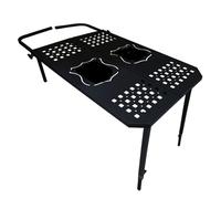 Mesa de picnic portátil for neumáticos de coche, mesa de camping plegable for jardín, mesa de comedor ligera for exteriores de 70 x 50 cm, altura ajustable, for camping en autocaravana, aventuras