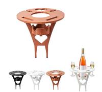 Mesa De Picnic Portátil - Mini Mesas De Playa Portátiles De 13,78 Pulgadas | Estante Para Copas De Vino Al Aire Libre Impreso En 3D | Mesa De Picnic Baja Compacta, Y Estable Para Viajar. Ácido