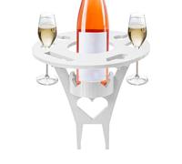 Mesa De Picnic Portátil - Mini Mesas De Playa Portátiles De 13,78 Pulgadas | Estante Para Copas De Vino Al Aire Libre Impreso En 3D | Mesa De Picnic Baja Compacta, Y Estable Para Viajar. Ácido