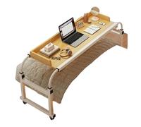 Mesa de pie for computadora portátil, mesa de cama, escritorio for computadora, estación de trabajo de pie, bandeja for alimentos, mesa de cama con ruedas, altura ajustable for cama tamaño twin/full/q