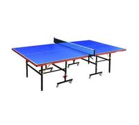 DEVESSPORT Mesa de Ping Pong Profesional de Interior | Mesa de Tenis de Mesa Plegable con Ruedas y Bloqueo de Seguridad | 274x152x76 cm | Red Incluida