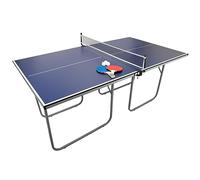 Mesa de Ping Pong Plegable Interior Exterior con Red Paletas y Pelotas Gratis 76.5x102.5x181cm Hierro y MDF Tenis Mesa Garaje Mesa Tenis de Mesa Table Tennis Table Ping Pong Table Outdoor