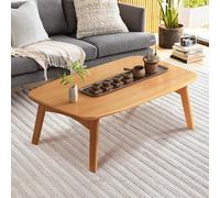 Mesa de piso japonesa, mesa auxiliar plegable de madera de bambú, mesa Kotatsu de mediados de siglo, mesa tatami para sentarse en el suelo, mesa baja de estilo japonés