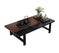 Mesa de piso japonesa, mesa baja de madera para sentarse en el suelo, mesa de comedor rústica Kotatsu, mesa de suelo estilo tatami
