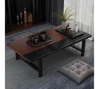Mesa de piso japonesa para sala de estar, comedor, dormitorio, cocina, mesa baja para sentarse en el suelo, nogal, 31.5 x 19.7 x 11.8 pulgadas