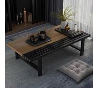 Mesa de piso japonesa para sala de estar, comedor, dormitorio, cocina, mesa baja para sentarse en el suelo, nogal, 31.5 x 19.7 x 11.8 pulgadas