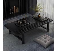 Mesa de piso japonesa para sala de estar, comedor, dormitorio, cocina, mesa baja para sentarse en el suelo, nogal, 31.5 x 19.7 x 11.8 pulgadas