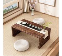 Mesa de Piso Japonesa Plegable, Mesa de Centro Japonesa Baja Tipo Tatami, para Sala de Estar(A,60cm)