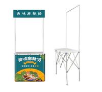 Mesa de Podio Portátil para Ferias Comerciales, Escritorio Plegable para Eventos de Recepción, Stand de Mostrador de Discursos de Exhibición ,Mesa de Degustación Soporte de Banner Publicitario