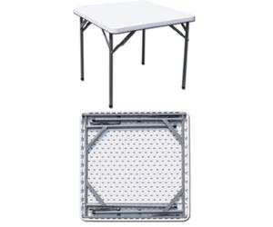 Mesa De Polietileno Cuadrada Plegable 87X87X74H Peso KG. 10