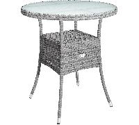 Mesa de poliratán gris redonda Ø60cm
