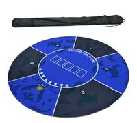 Mesa de póquer de Goma portátil Texas Hold'em de 1,2 x 1,2 M, tapete de diseño de Juego for 6 Jugadores con Bolsa de Transporte(1.2 x 1.2 M)