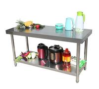 Mesa de PreparacióN Acero Inoxidable Stainless Steel Table Metal Utility Kitchen Prep Work Bench, School Hotel Catering Operation Desk With Undershelf, Rust-proof Service Tables(3 tier,LxWxH 80x60x80c