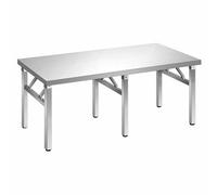 Mesa de preparación comercial de acero inoxidable, resistente, capacidad de carga de 500 kg, plegable para un fácil almacenamiento, no necesita montaje, ideal para restaurantes y cocinas
