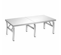 Mesa de preparación comercial de acero inoxidable, resistente, capacidad de carga de 500 kg, plegable para un fácil almacenamiento, no necesita montaje, ideal para restaurantes y cocinas