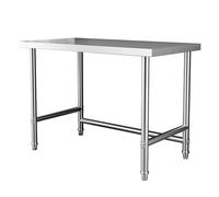 Mesa de preparación de acero inoxidable comercial, banco de trabajo de capacidad de 220Lbs con pies ajustables para cocina Restaurante de cocina al aire libre Cocina Comida Prep Station Utilidad Mesa