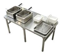 Mesa de preparación de Acero Inoxidable con certificación NSF, Mesa de Trabajo metálica, Mesa Multiusos, Isla de Cocina Comercial para restaurantes, Banco de Trabajo para preparación de alim