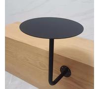 Mesa de pub redonda de hierro forjado para comedor, bistró, cafetería, bar en casa, mesa auxiliar tipo L para sofá, mesa de cóctel de café montada en la pared, mesa auxiliar de metal (50 x 50 x 45 cm)