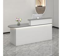 Mesa de recepción con cajón con cerradura, bandeja para teclado y luz para vestíbulo, salón de belleza, oficina