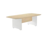 Mesa De Reunion Rocada Meeting 3003Aw01 Estructura Madera Blanco Tablero Madera Haya 220X100X72 Cm