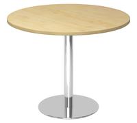 Mesa de reuniones, Ø 1000 mm 755 mm de altura, armazón cromado