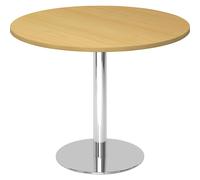 Mesa de reuniones, Ø 1000 mm 755 mm de altura, armazón cromado