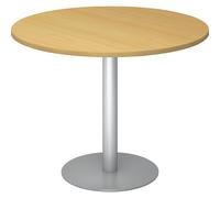 Mesa de reuniones, Ø 1000 mm 755 mm de altura, armazón plateado