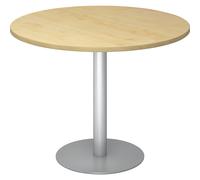 Mesa de reuniones, Ø 1000 mm 755 mm de altura, armazón plateado