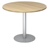 Mesa de reuniones, Ø 1000 mm 755 mm de altura, armazón plateado