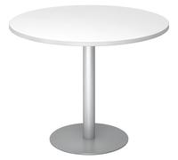 Mesa de reuniones, Ø 1000 mm 755 mm de altura, armazón plateado