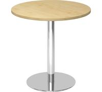 Mesa de reuniones, Ø 800 mm 755 mm de altura, armazón cromado