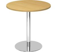 Mesa de reuniones, Ø 800 mm 755 mm de altura, armazón cromado