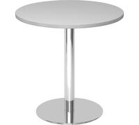 Mesa de reuniones, Ø 800 mm 755 mm de altura, armazón cromado