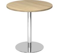 Mesa de reuniones, Ø 800 mm 755 mm de altura, armazón cromado