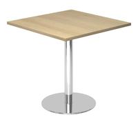 Mesa de reuniones, L x A 800 x 800 mm 755 mm de altura, armazón cromado
