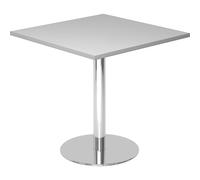 Mesa de reuniones, L x A 800 x 800 mm 755 mm de altura, armazón cromado