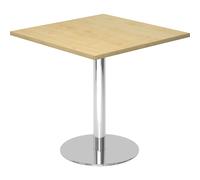 Mesa de reuniones, L x A 800 x 800 mm 755 mm de altura, armazón cromado