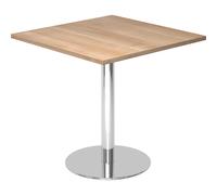 Mesa de reuniones, L x A 800 x 800 mm 755 mm de altura, armazón cromado