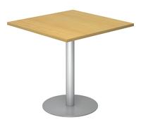 Mesa de reuniones, L x A 800 x 800 mm 755 mm de altura, armazón plateado