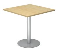 Mesa de reuniones, L x A 800 x 800 mm 755 mm de altura, armazón plateado