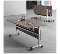 Mesa De Reuniones Plegable Abatible, Mesa De Conferencias Rectangular Duradera con Ruedas De Bloqueo, Mesa De Capacitación Móvil Que Ahorra Espacio para Entornos De Oficina, Seminarios y Talleres