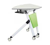 Mesa de reuniones Sectorial, Mesa móvil abatible for formación en oficine, mesas de reuniones Plegables con Ruedas silenciosas(160x50x80cm)