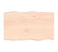 Mesa de roble macizo de 100 x 60 x 6 cm, madera sin acabar, ideal para mesa central de cocina, mesa de comedor, escritorio, encimera, repuesto de muebles versátiles