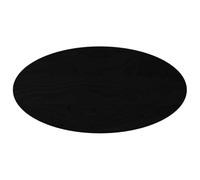 Mesa de Roble Sólido Oval 100x50x2 cm Marrón Oscuro | Bandeja multifuncional, roble duradero, grano único, mantenimiento simple, compatible con varias bases