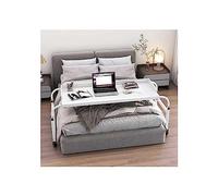 Mesa de Ruedas Mesa con Ruedas, Laptop Rodante Sobre Escritorio de Cama, Escritorio Ajustable Ángulo Y Altura, Mesa de Cama King Queen Mesa de Cama Sobre Ruedas, Negro, un, JYLSSKUK, blanco, a
