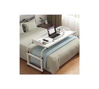 Mesa de Ruedas Mesa de Mesa Mesa Sobre la Cama Mesa de Cama King Queen con Ruedas Mesa de Computadora Portátil Sobre la Mesa de la Cama, Blanco, a, JYLSSKUK, blanco, a