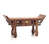 Mesa de santuario de madera con cajón para meditación de oración, soporte de estatua de gran tamaño con almacenamiento, mesa de altar pequeña para muebles pequeños Puja