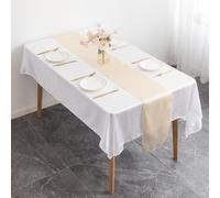 Mesa de satén de poliéster para corredor 27x275cm Satén de poliéster liso (champán)