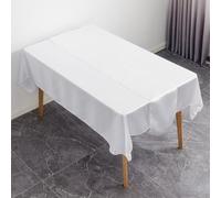 Mesa de satén para camino de 27 x 275 cm, poliéster, rectangular, para banquete, boda, fiesta, comedor, decoración (blanco)