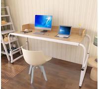 Mesa de Sobrecama con 4 Ruedas para Bastidor de Cama Tamaño Matrimonial/Queen Funciona Como Mesa de Bar, Mesa de Comedor o Carrito de Computadora Portátil Mesa de Cama o Escritorio(Color:Madera)